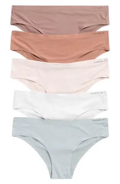 Danskin Assorted 5-pack Bonded Microfiber Tanga Briefs