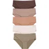 Danskin Assorted 5-pack Microfiber Hipster Briefs