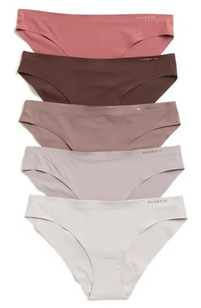 Danskin Assorted 5-pack Microfiber Hipster Briefs