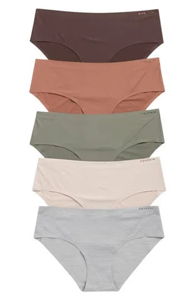 Danskin Assorted 5-pack Microfiber Hipster Briefs In Multi