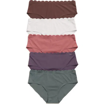 Danskin Assorted 5-pack Scallop Hipster Briefs