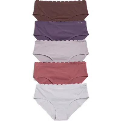 Danskin Assorted 5-pack Scallop Hipster Briefs In Multi
