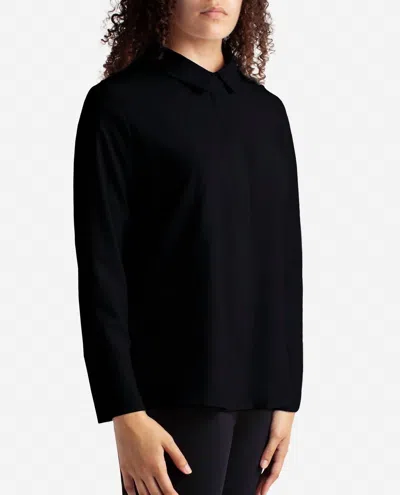 Danskin Button Up Top In Black