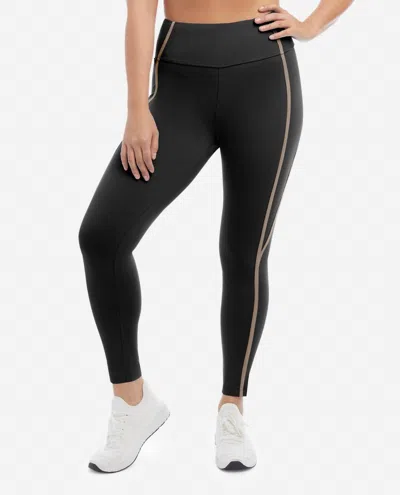 Danskin Corset 7/8 Leggings Supersculpt Waistband In Black Salt