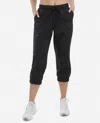 Danskin Cropped Woven Jogger In Black Camo Print In Multi