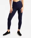 Danskin Crossover Waist 7/8 Legging In Neo Navy In Multi
