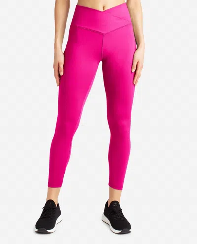Danskin Crossover Waist 7/8 Leggings In Luminous Pink