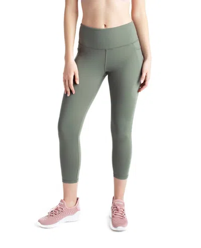 Danskin Curvy Cropped Legging In Agave Green