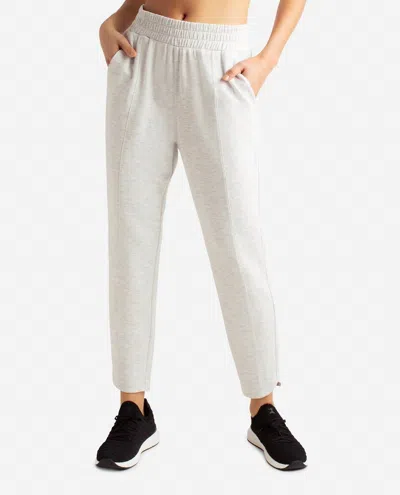 Danskin Dolphin Hem Jogger In Silver Heather In White