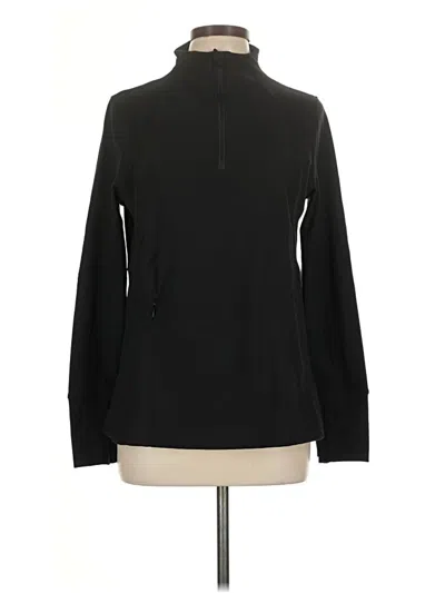 Pre-owned Danskin Fleece Jacket In Black