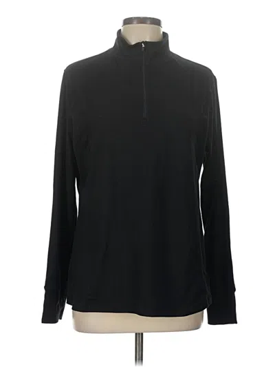 Pre-owned Danskin Fleece Jacket In Black