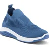 Danskin Flex Knit Sneaker In Steel Blue