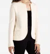 Danskin Frayed Edge Open Jacket In Birch In Grey