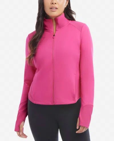 Danskin Full-zip Run Jacket In Luminous Pink