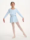 Danskin Girls Rhythm Wrap Top In Blue