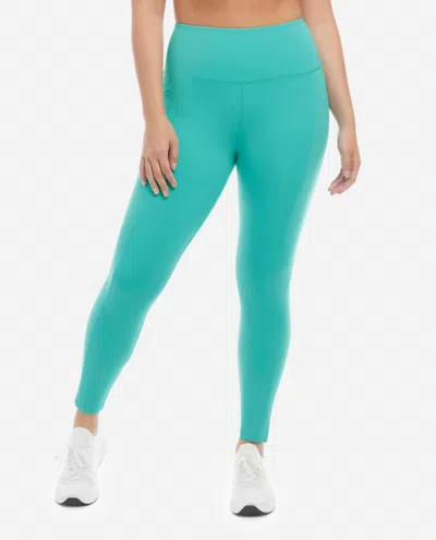 Danskin High Rise Bonded Leggings In Baltic In Green