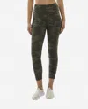Danskin Highr Rise 7/8 Leggings With Pocket In Olive Camo Print In Multi