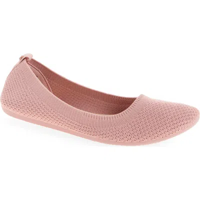 Danskin Knit Ballerina Flat In Blush