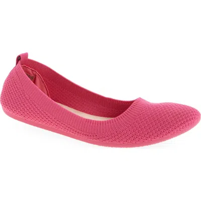 Danskin Knit Ballerina Flat In Magenta