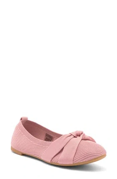 Danskin Knit Bow Flat In Blush