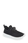 Danskin Lace-up Knit Sneaker In Black
