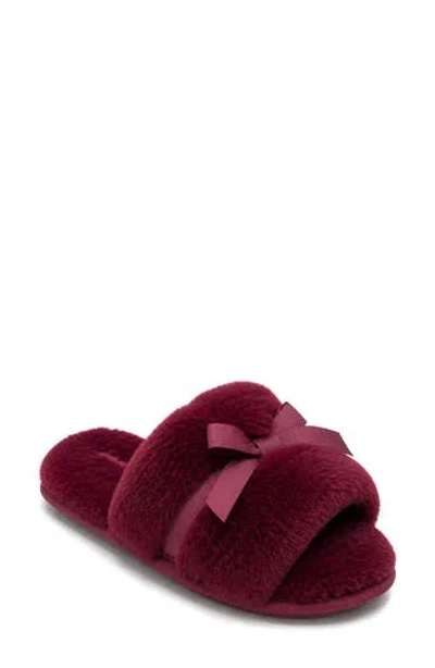 Danskin Lennon Faux Fur Scuff Slipper In Oxblood