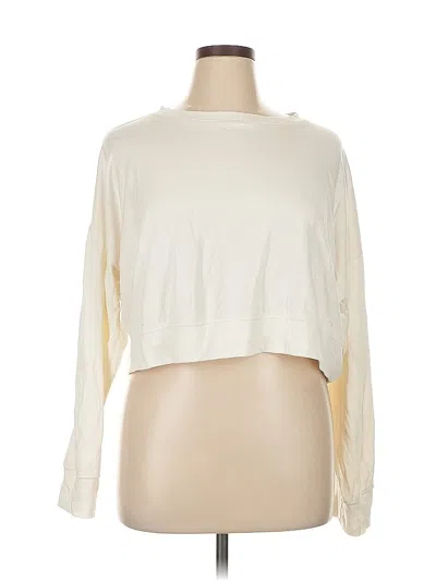 Pre-owned Danskin Long Sleeve T-shirt In White