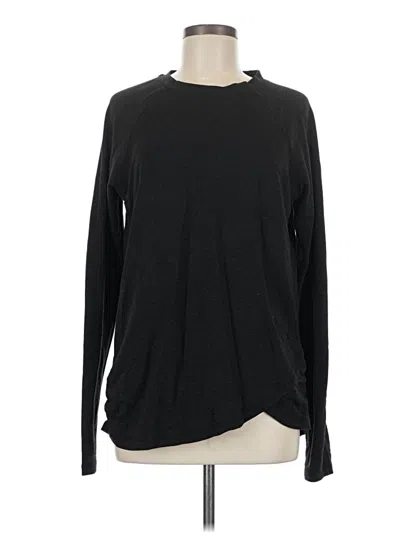 Pre-owned Danskin Long Sleeve Top Black Cowl Neck Tops