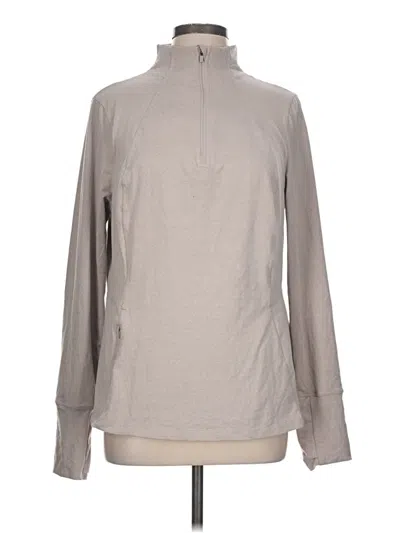Pre-owned Danskin Long Sleeve Top Gray Turtleneck Tops