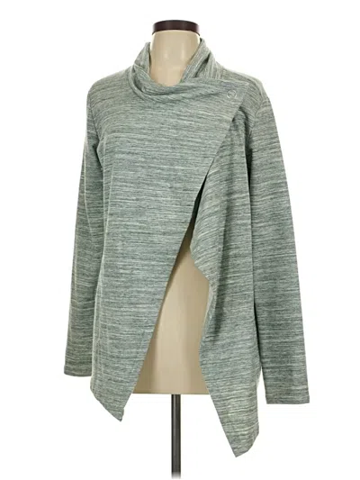 Pre-owned Danskin Long Sleeve Top Green Cowl Neck Tops