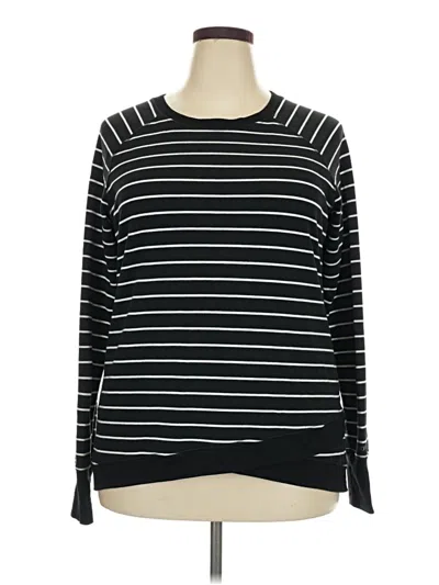 Pre-owned Danskin Long Sleeve T-shirt In Black