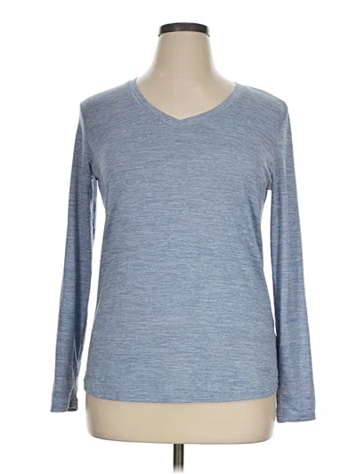 Pre-owned Danskin Long Sleeve T-shirt In Blue
