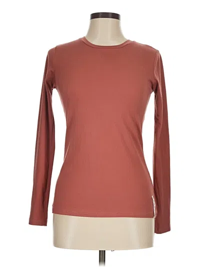 Pre-owned Danskin Long Sleeve T-shirt In Brown