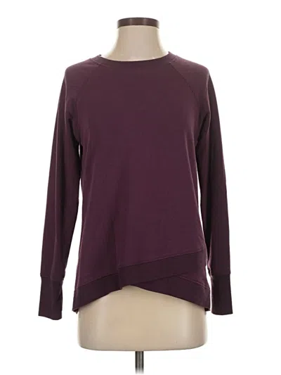 Pre-owned Danskin Long Sleeve T-shirt In Burgundy