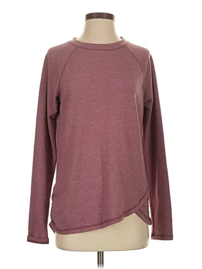 Pre-owned Danskin Long Sleeve T-shirt In Burgundy