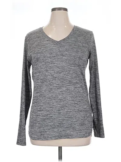 Pre-owned Danskin Long Sleeve T-shirt In Gray