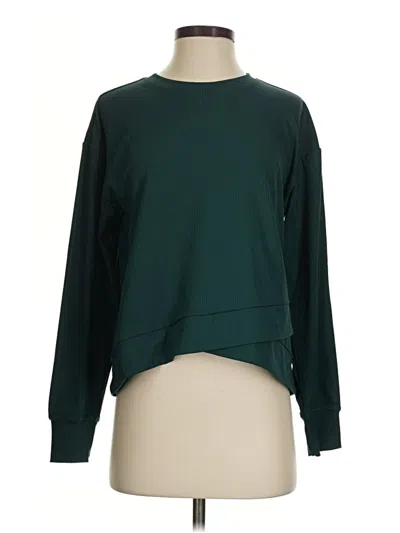 Pre-owned Danskin Long Sleeve T-shirt In Green