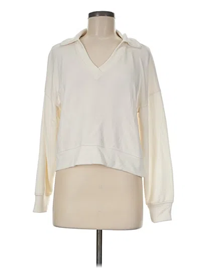 Pre-owned Danskin Long Sleeve T-shirt In Ivory