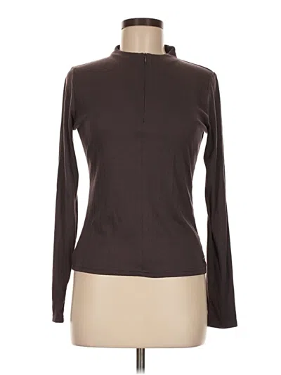 Pre-owned Danskin Long Sleeve Turtleneck In Brown