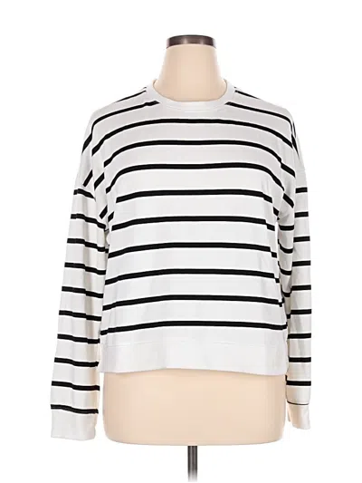 Pre-owned Danskin Long Sleeve Turtleneck In White