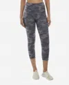 Danskin Mid-rise Camo Cropped Leggings In Grey Camo Print In Multi