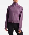 Danskin Mixed Rib Full Zip Jacket In Vintage Violet In Multi
