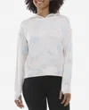 Danskin Mottled Tie Dye Hoodie In Crystal Turquoise In Multi