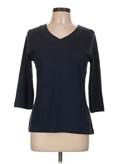 Pre-owned Danskin Now 3/4 Sleeve T-shirt In Blue