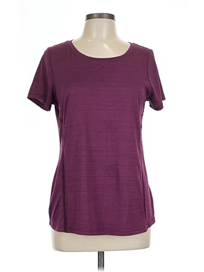 Pre-owned Danskin Now Active T-shirt In Burgundy