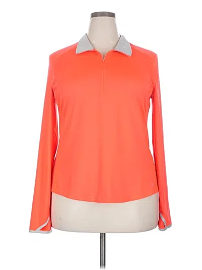 Pre-owned Danskin Now Fleece Jacket In Orange