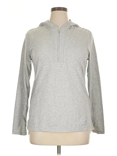Pre-owned Danskin Now Long Sleeve Polo Shirt In Gray