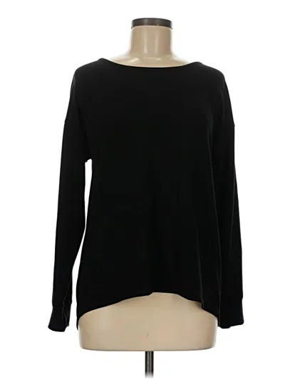 Pre-owned Danskin Now Long Sleeve Top Black Boatneck Tops