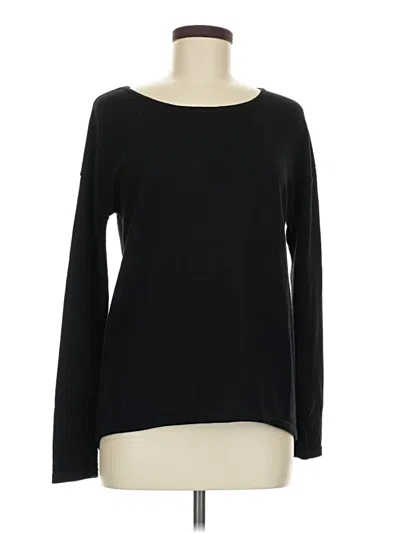 Pre-owned Danskin Now Long Sleeve Top Black Boatneck Tops