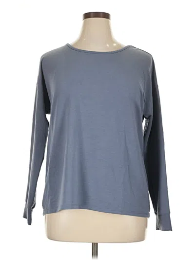 Pre-owned Danskin Now Long Sleeve Top Gray Crew Neck Tops